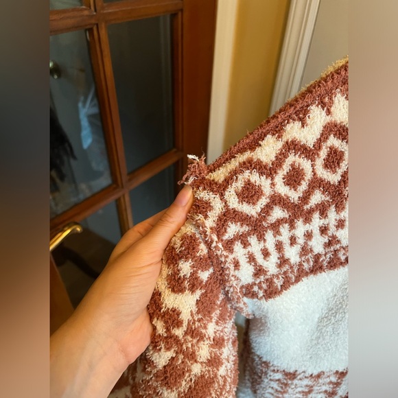 POL Teddy Orange and White Cardigan - Picture 6 of 7